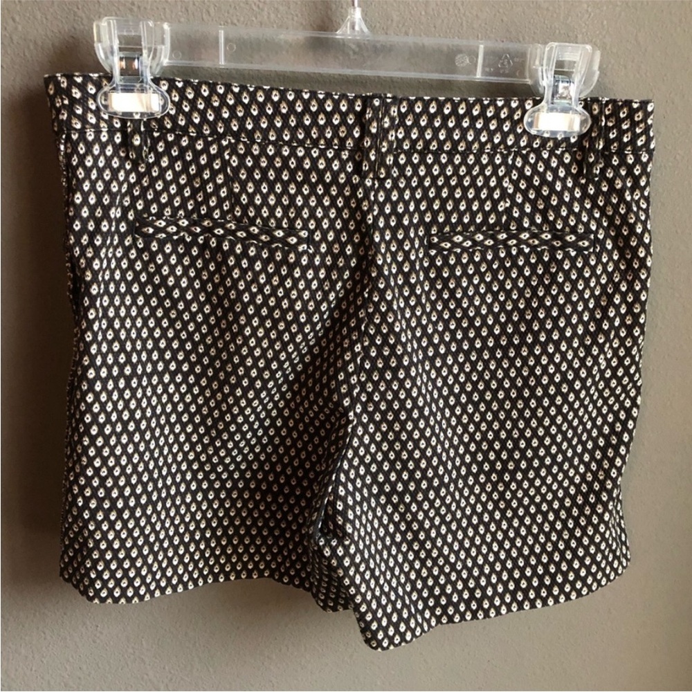 Anthropologie Cartonnier Black Button Side Shorts Geometric Sz 6 high waisted - Picture 12 of 13